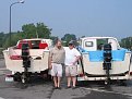 Here are the identical sterns - the Express on the left and the Sedan on th